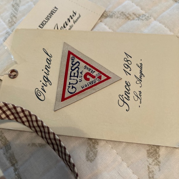 New with Tags Guess Gingham Brown Rosewood Bustier Top Sz XS - Picture 3 of 10